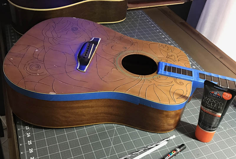 custom guitar art sample