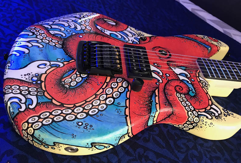 custom guitar painting