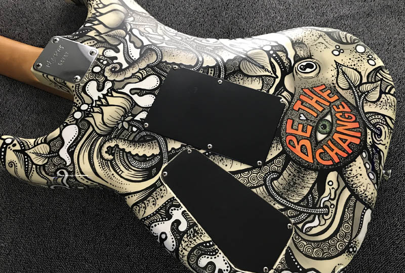 art painted on a guitar