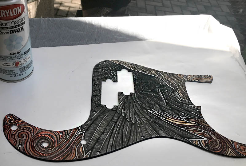 custom bass guitar pick guard