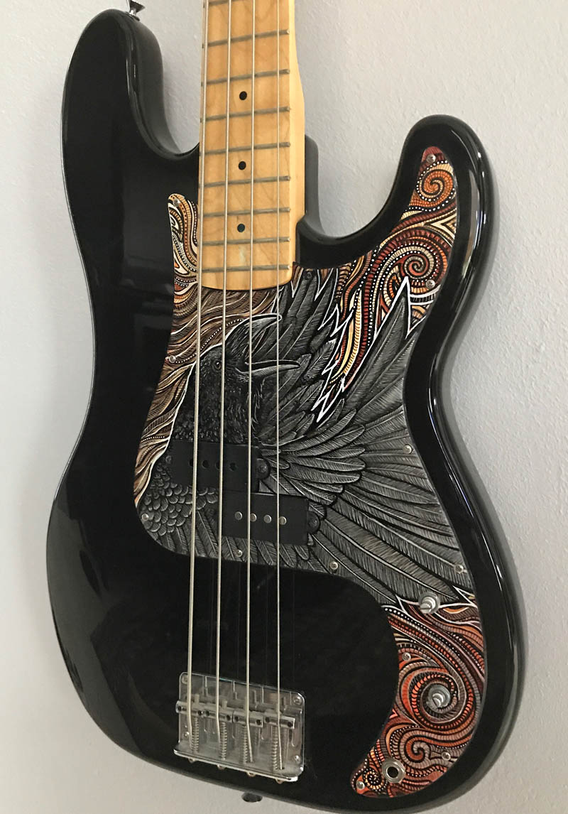 raven bass pickguard